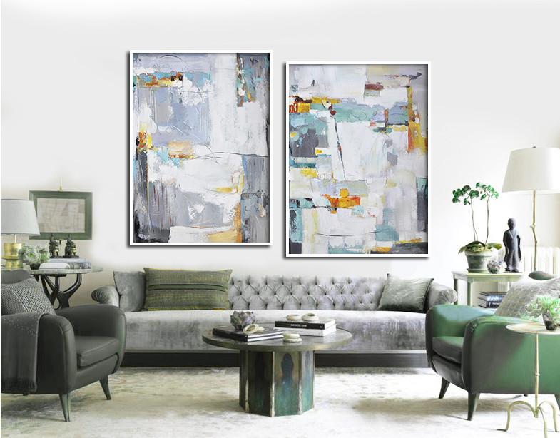 Set of 2 Contemporary Art #S109